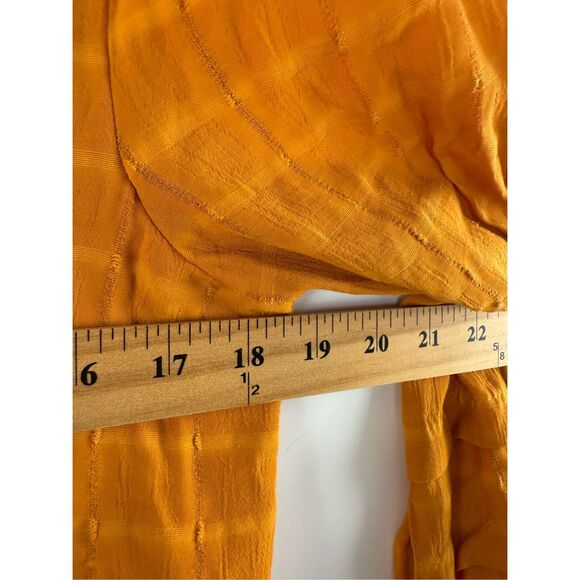 $160 ANTHROPOLOGIE‎ Maeve Pintucked Collar v-neck Mini Dress size S gold - Picture 8 of 12